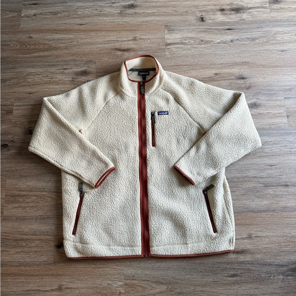 Patagonia Retro Pile Fleece Jacket 3XL El Cap Khaki w/ Sius brown
